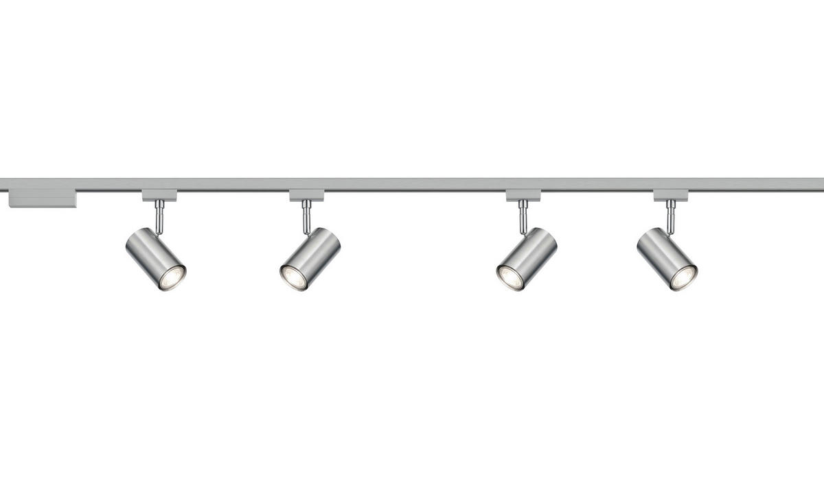SCHIENENSYSTEM 218/5/3 cm   - Titanfarben/Nickelfarben, Basics, Kunststoff (218/5/3cm)