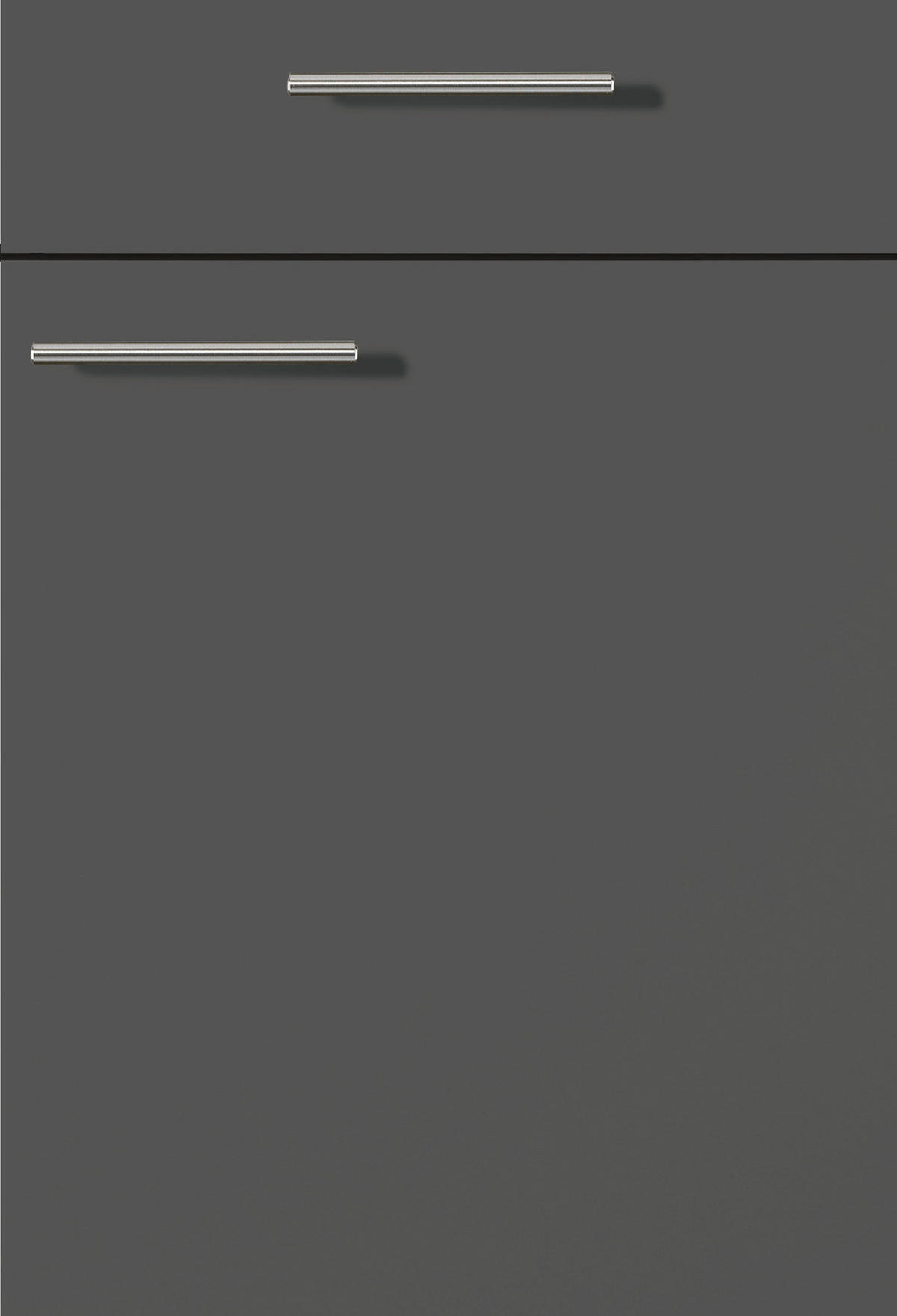 KÜCHENLEERBLOCK 180 cm   in Graphitfarben, Hellgrau  - Dunkelgrau/Hellgrau, Design, Holzwerkstoff/Metall (180cm) - Pino