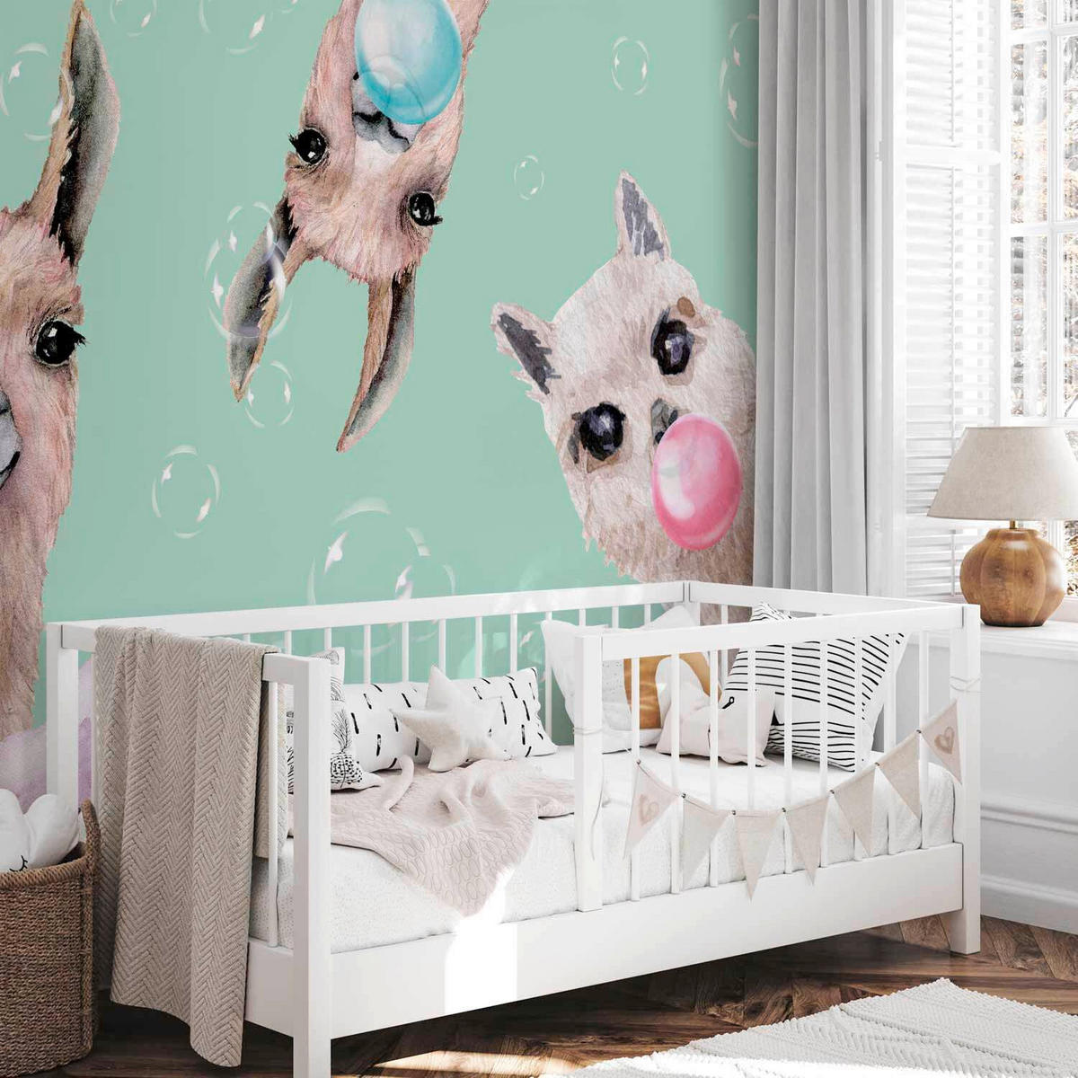 FOTOTAPETE  - Beige/Mintgrün, LIFESTYLE, Textil (400/280cm) - artgeist