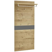 GARDEROBENPANEEL  in 80/183/27 cm  - Eichefarben/Grau, Design, Holz (80/183/27cm)