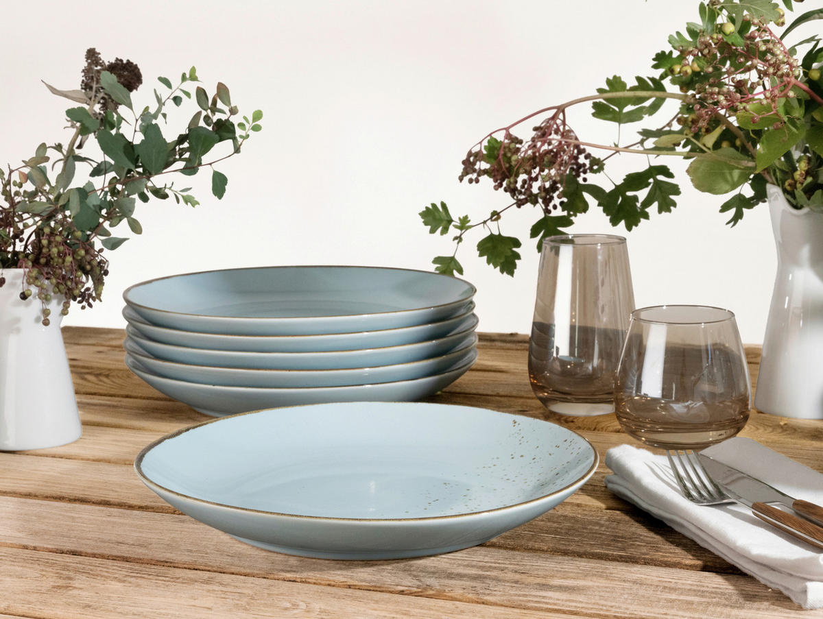 SET MATTALLRIKAR 27 cm  - pastellblå, Trend, keramik (27cm) - Creatable