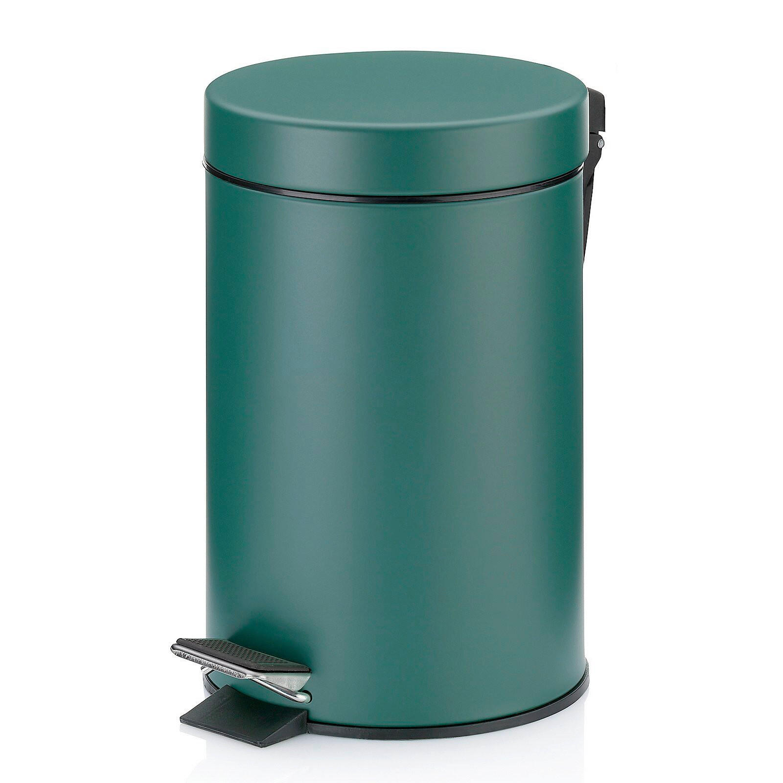 KOSMETIKEIMER MONACO 3 L  - Dunkelgrün/Schwarz, Basics, Kunststoff/Metall (17/26cm) - Kela