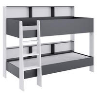 ETAGENBETT - Anthrazit/Weiß, KONVENTIONELL, Holzwerkstoff (90/200cm) - MID.YOU
