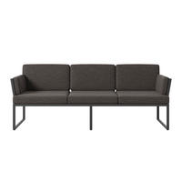LOUNGESOFA  - Dunkelgrau/Anthrazit, Design, Textil/Metall (203/75/83cm) - Amatio