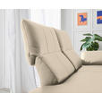 RÉCAMIERE in Echtleder Creme  - Chromfarben/Creme, Design, Leder/Metall (209/85-109/95-16cm) - Dieter Knoll