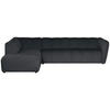 ECKSOFA LIVOLI in Chenille Grau  218/290 cm  - Schwarz/Grau, Design, Textil (218/290cm) - MID.YOU