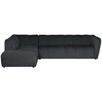 ECKSOFA  LIVOLI Grau Chenille  - Schwarz/Grau, Design, Textil (218/290cm) - MID.YOU