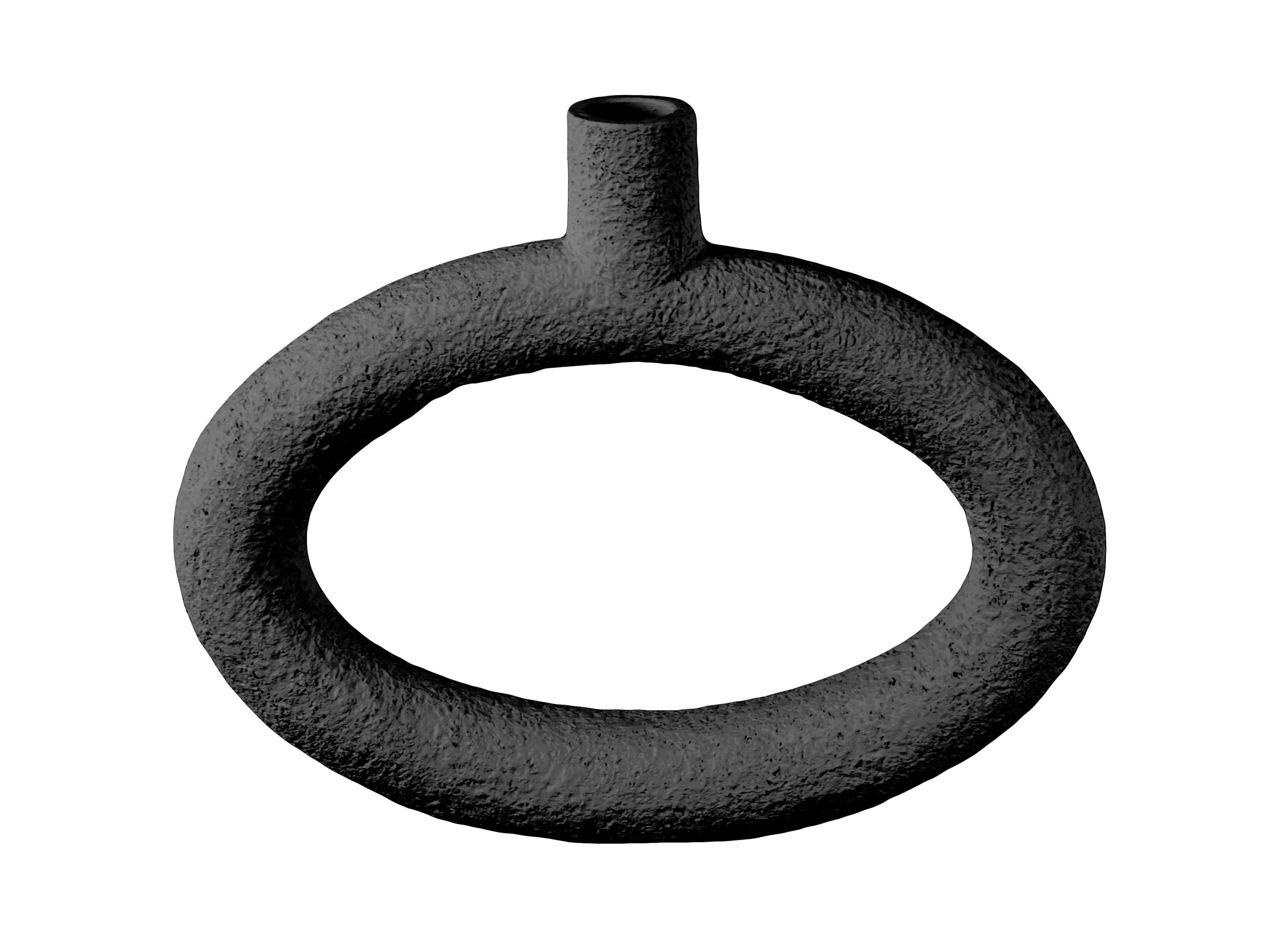 VASE 25 cm - Schwarz, Trend, Kunststoff (21/25/4cm) - Present Time