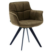 ARMLEHNSTUHL  in Mikrofaser  - Schlammfarben/Schwarz, Design, Textil/Metall (67/85/60cm) - Musterring