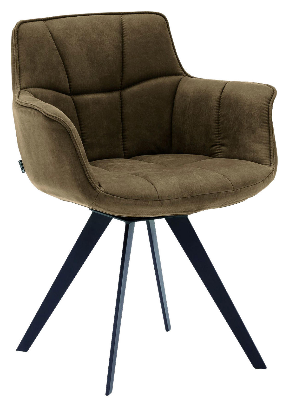 ARMLEHNSTUHL  in Mikrofaser  - Schlammfarben/Schwarz, Design, Textil/Metall (67/85/60cm) - Musterring