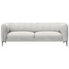 3-SITZER-SOFA Chenille, Webstoff, Flachgewebe Hellgrau  - Hellgrau/Schwarz, Design, Holz/Textil (209/75/91cm) - Livetastic
