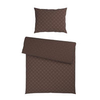 WENDEBETTWÄSCHE 2-teilig Satin 140/200 cm  - Braun, KONVENTIONELL, Textil (140/200cm) - Novel