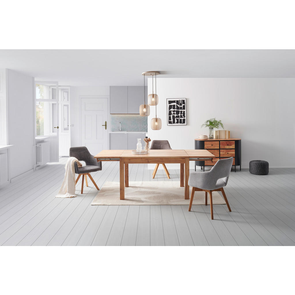 Thumbnail - Livetastic Esstisch Massivholz, Akazie, Holz, Akazie, vollmassiv, Holz, rechteckig, eckig, 120-210x76x90 cm, ausziehbar,...