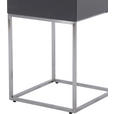 NACHTKÄSTCHEN 40/62/40 cm  in Anthrazit, Silberfarben  - Anthrazit/Silberfarben, Basics, Holzwerkstoff/Metall (40/62/40cm) - Xora