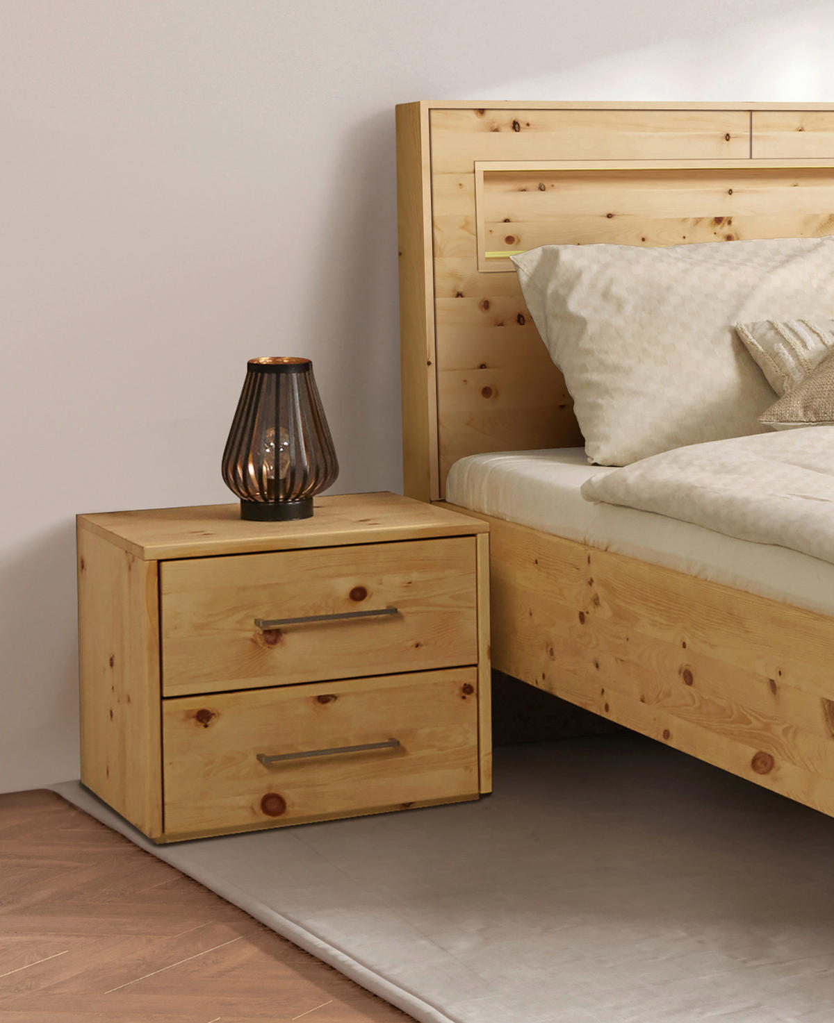 BETT 160/200 cm  in Zirbelkieferfarben   - Zirbelkieferfarben, Natur, Holz (160/200cm) - Valnatura