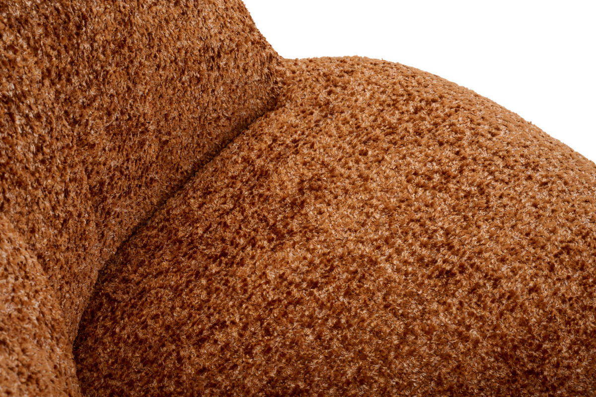 DESIGNSESSEL in Chenille Cognac  - Cognac, Design, Textil (79/78/81cm) - Welnova