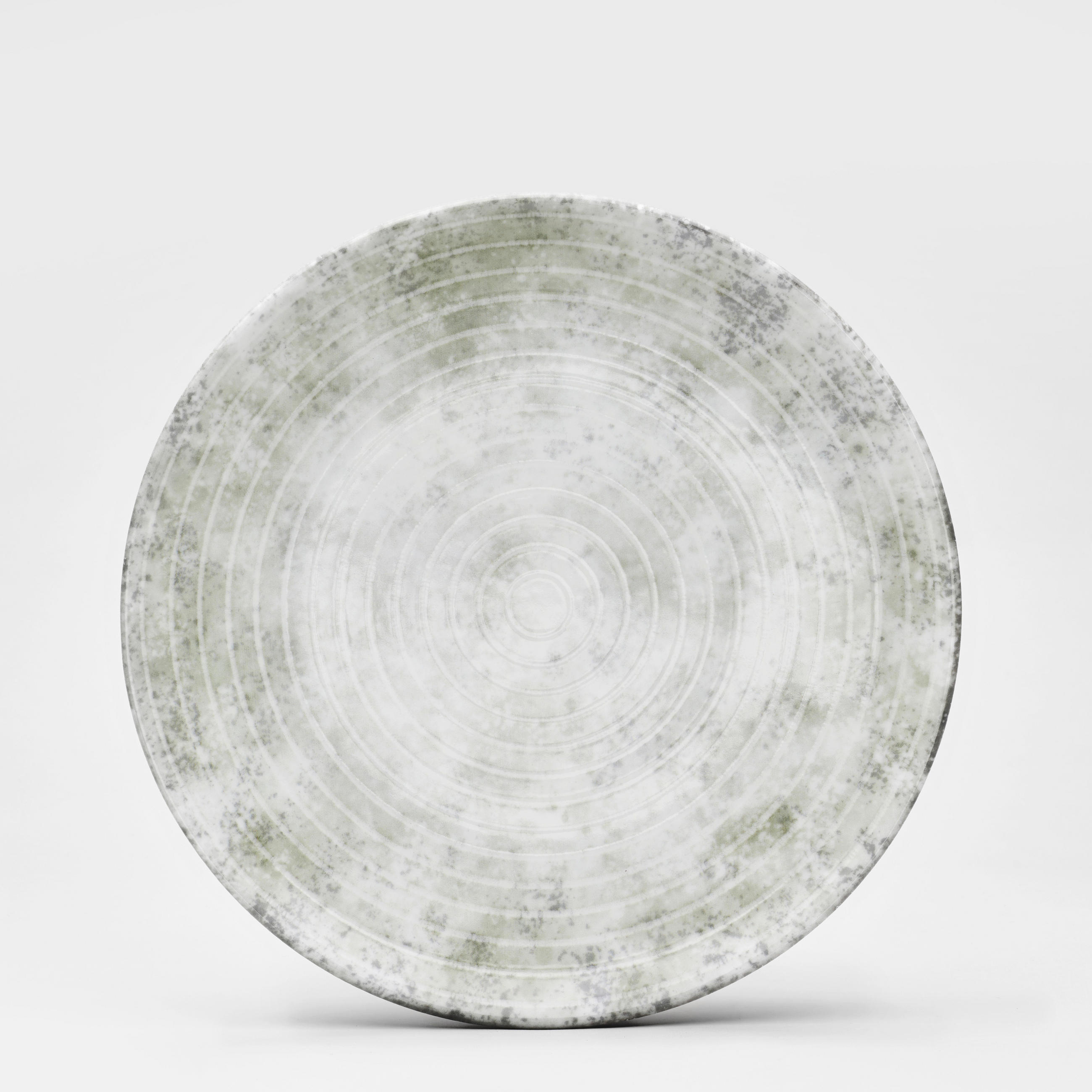 SPEISETELLER Hellgrau, Weiß, Grün 28 cm Korfu  - Hellgrau/Weiß, Basics, Keramik (28cm) - Van Well