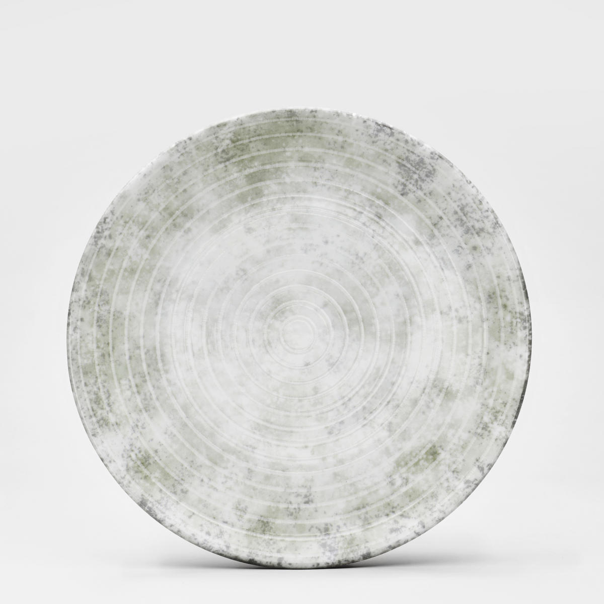 SPEISETELLER Hellgrau, Weiß, Grün 28 cm Korfu  - Hellgrau/Weiß, Basics, Keramik (28cm) - Van Well