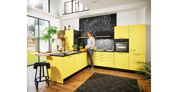 EINBAUKÜCHE   - Gelb, Design, Holzwerkstoff - Novel