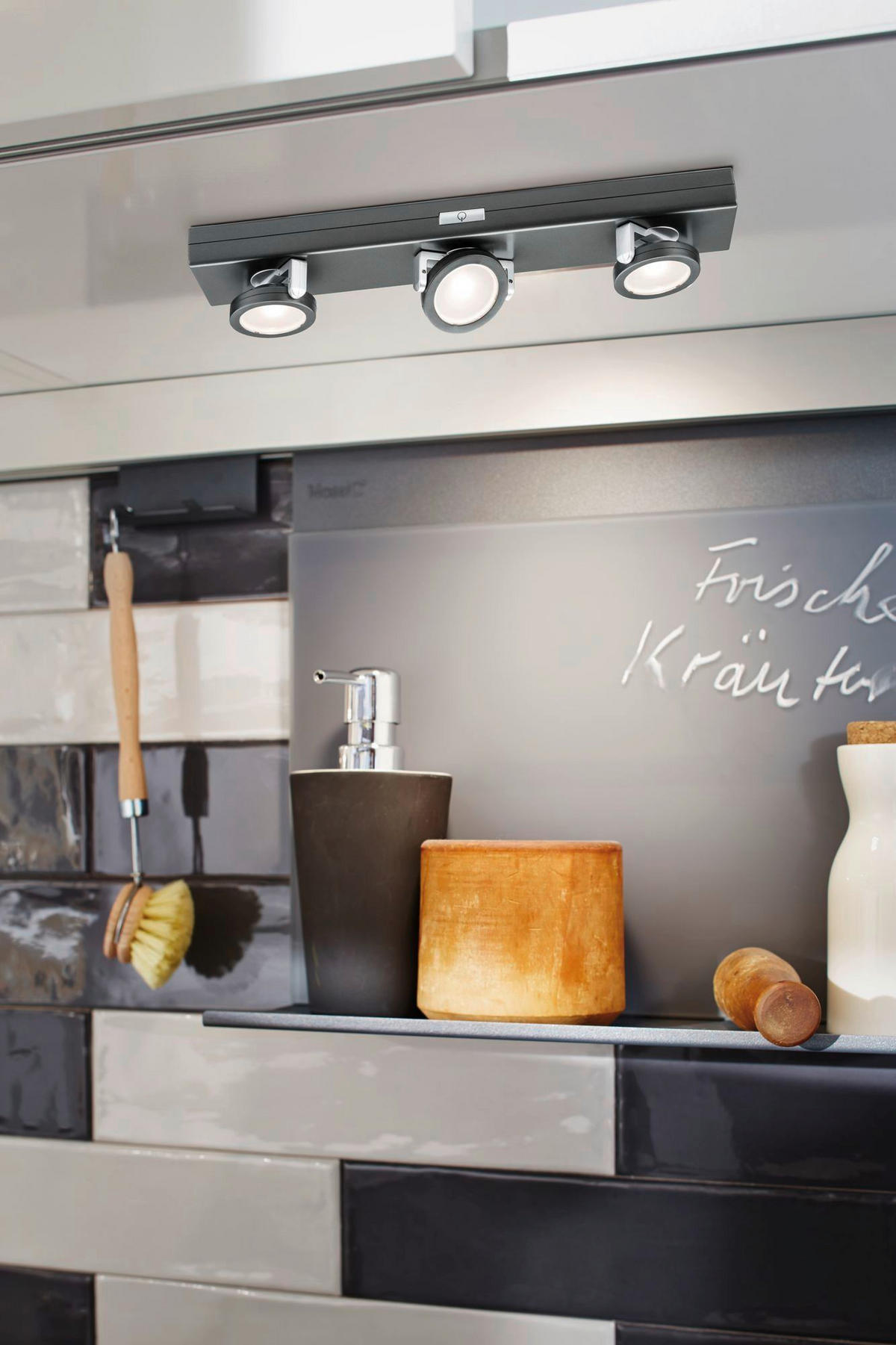 LED-DECKENLEUCHTE 31/6/5 cm   - Chromfarben/Anthrazit, KONVENTIONELL, Kunststoff (31/6/5cm) - Paulmann