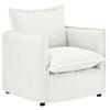 HUSSEN-SESSEL in Flachgewebe, Bouclé Weiss  - Weiss/Schwarz, Trend, Textil/Metall (120/82/98cm) - Livetastic