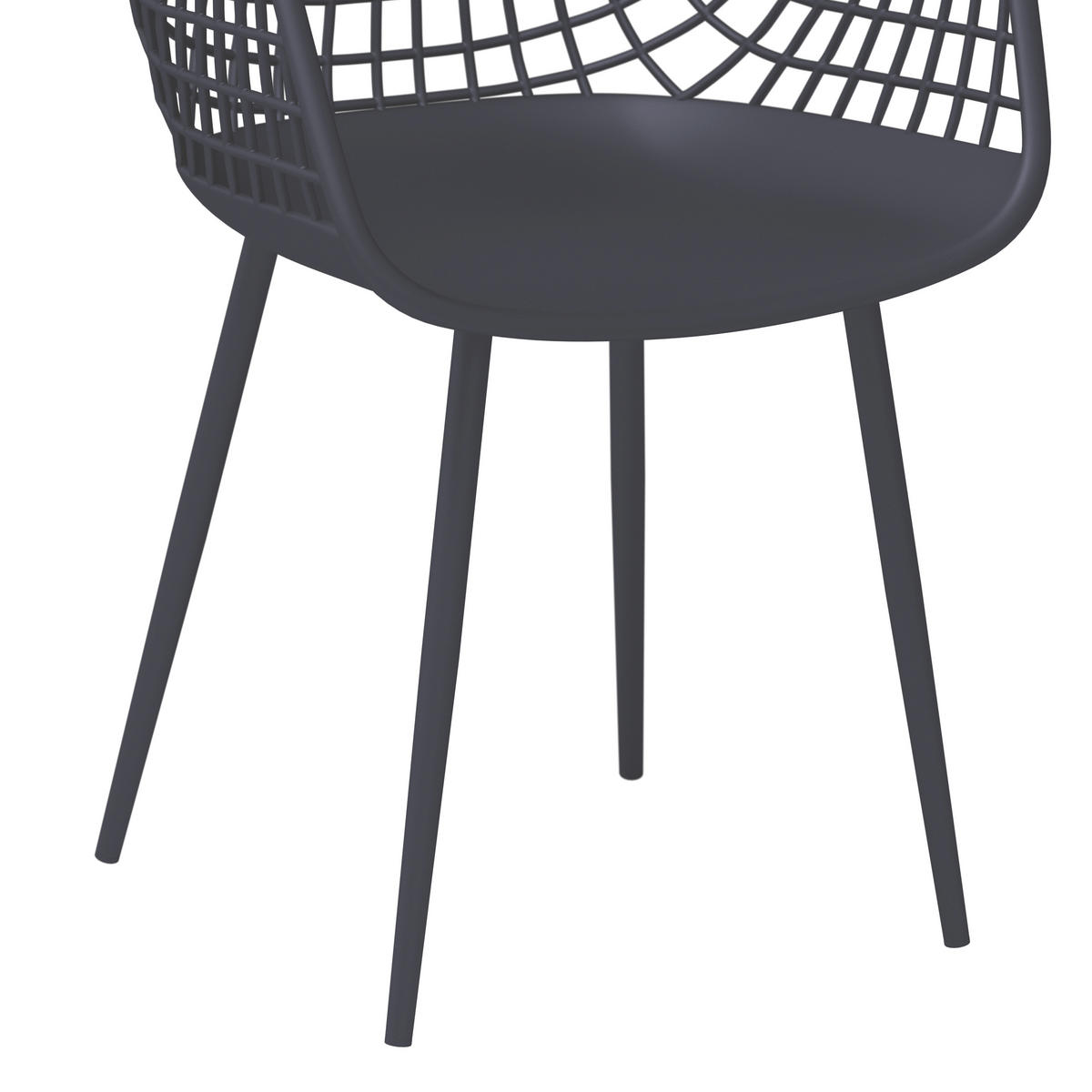 GARTENSESSEL Eisen Grau  - Grau, MODERN, Kunststoff/Metall (58/86/55cm) - Ambia Garden