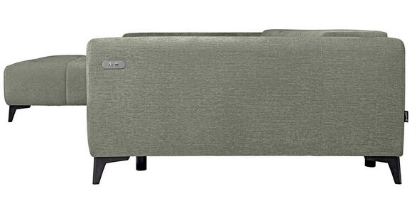 ECKSOFA  in Chenille Mintgrün  222/279 cm  - Schwarz/Mintgrün, KONVENTIONELL, Kunststoff/Textil (222/279cm) - Hom`in