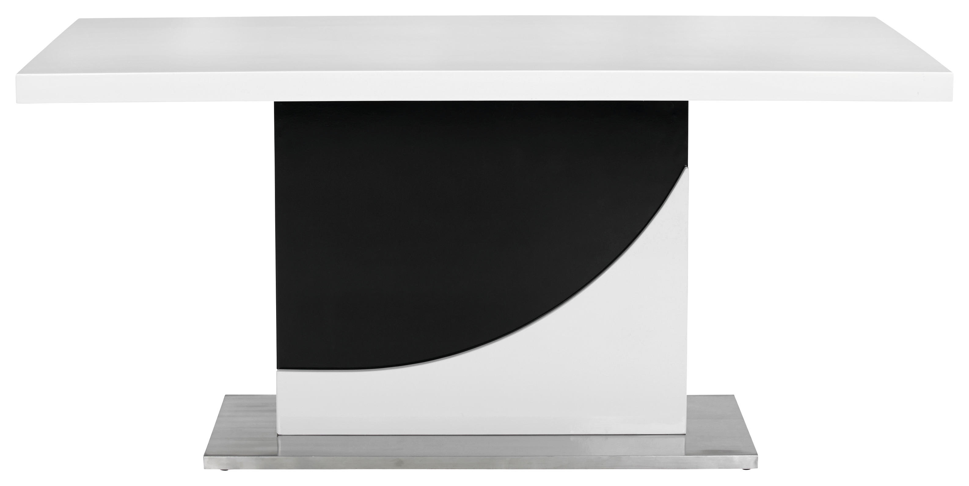 STOL ZA BLAGOVAONICU  crna, bijela  metal, drvni materijal      - bijela/crna, Design, drvni materijal/metal (160/90/76cm) - Xora