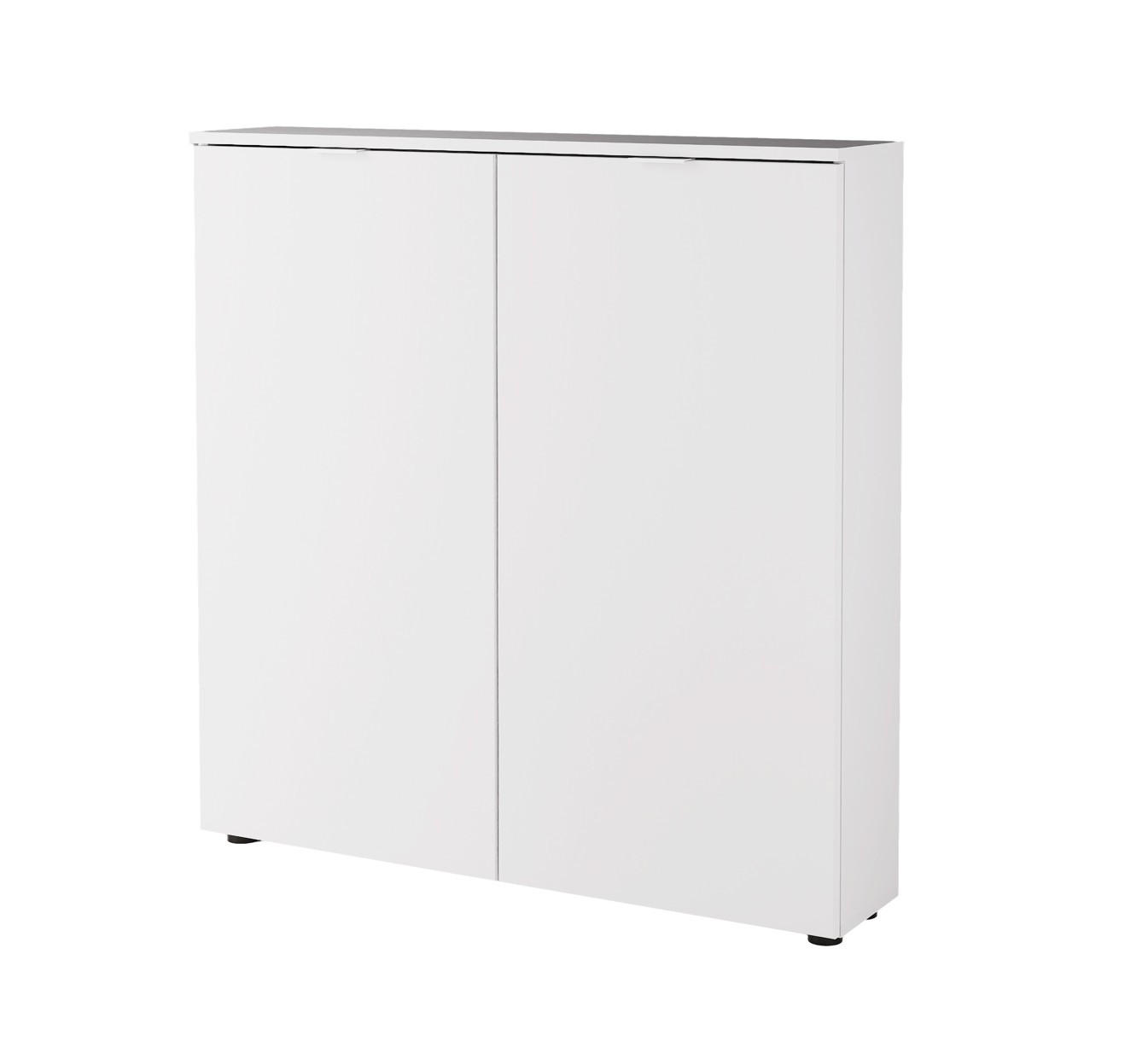 SCHUHSCHRANK  in 100/103/22 cm  - Schwarz/Weiß, Design, Holzwerkstoff/Metall (100/103/22cm) - Livetastic