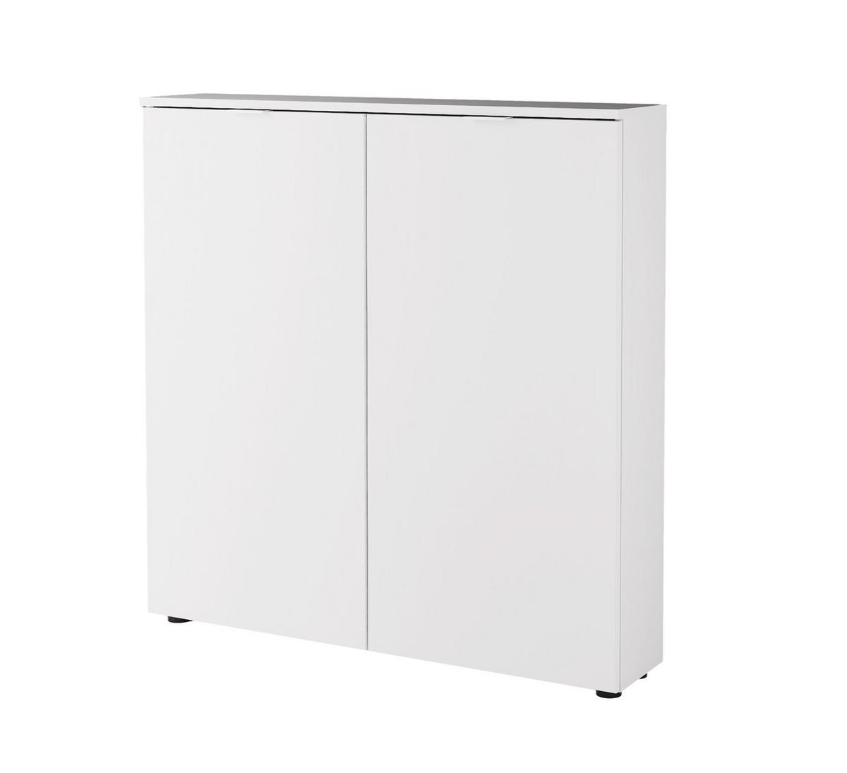 SCHUHSCHRANK  in 100/103/22 cm  - Schwarz/Weiß, Design, Holzwerkstoff/Metall (100/103/22cm) - Livetastic