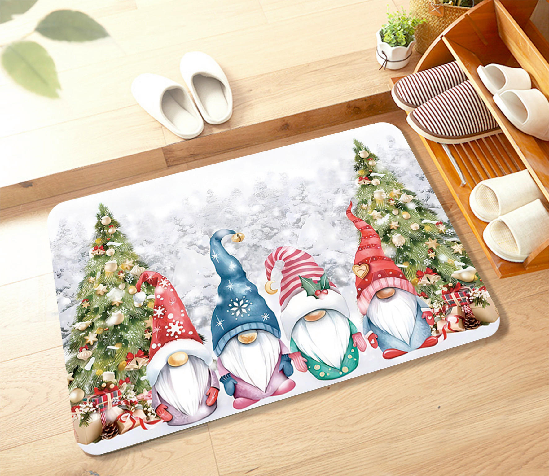 LÁBTÖRLŐ  - piros/kék, Basics, műanyag (73,5/44/0,3cm) - X-Mas