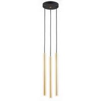 HÄNGELEUCHTE Argon Sicilia Plus   - Goldfarben/Schwarz, Design, Metall (133cm)