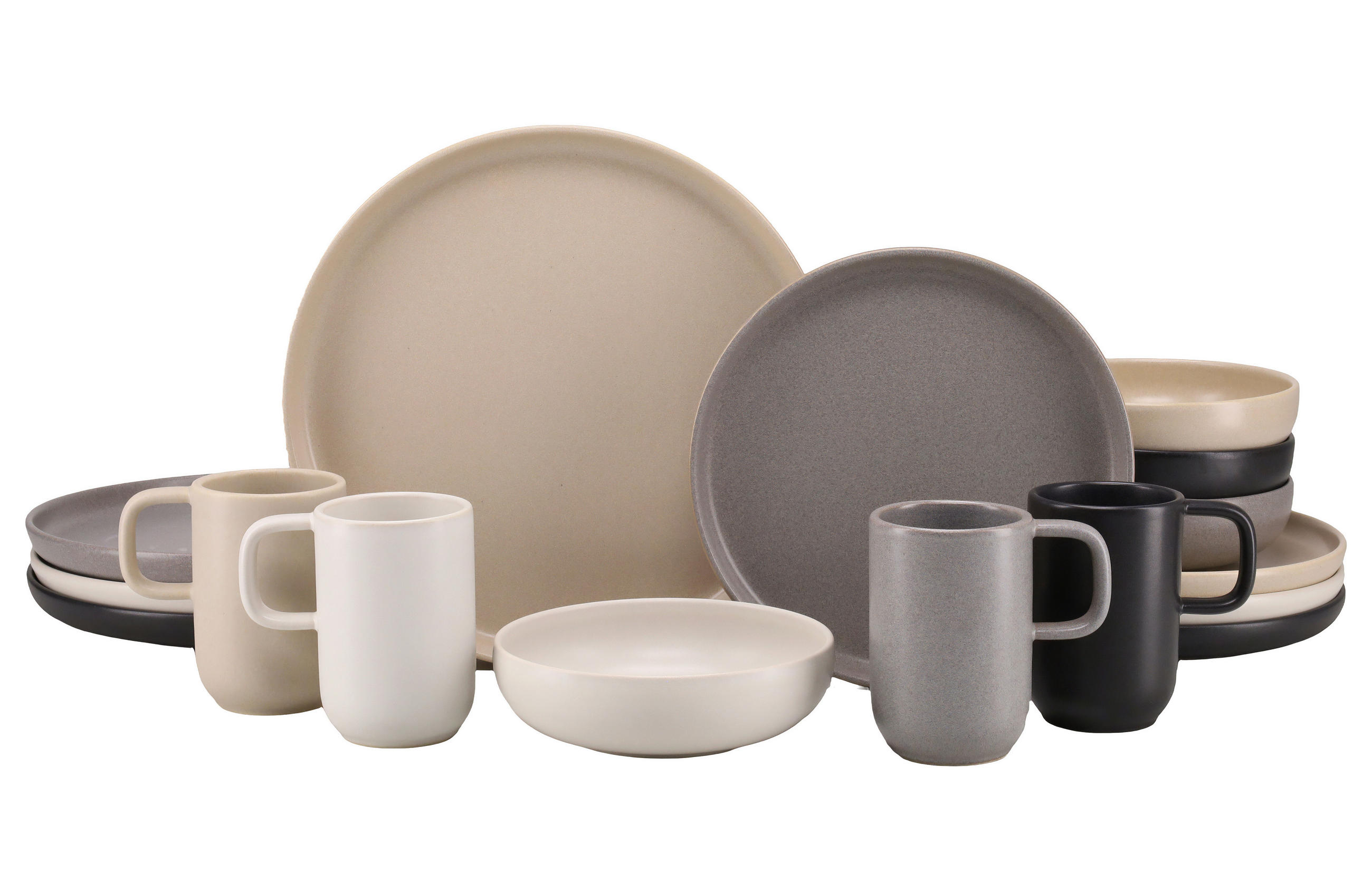 KOMBISERVICE 16-teilig 4 Personen Multicolor Uno  - Multicolor, Basics, Keramik - Creatable