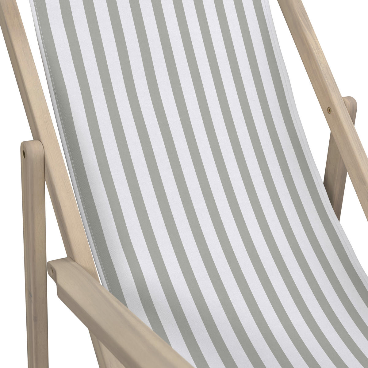 STRANDSTUHL Akazie Grün, Weiß, Akaziefarben  - Weiß/Akaziefarben, Basics, Holz/Textil (63/88/102cm) - Ambia Garden