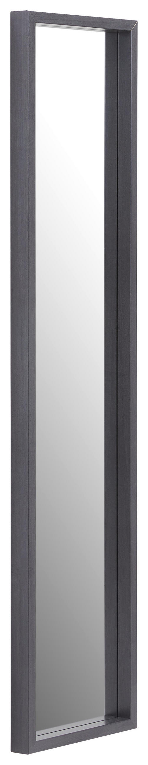 STENSKO OGLEDALO, 33/138/4 cm steklo  - črna, Design, steklo/leseni material (33/138/4cm) - Carryhome