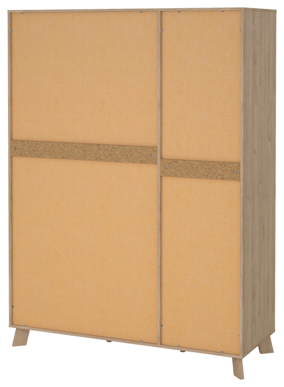 KLEIDERSCHRANK 147,2/192,2/58 cm 3-türig Weiß, Eichefarben  - Eichefarben/Weiß, MODERN, Holzwerkstoff (147,2/192,2/58cm) - MID.YOU