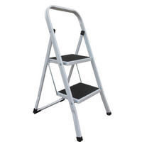 KLAPPTRITTLEITER - Schwarz/Weiß, Basics, Kunststoff/Metall (43,5/49/83,5cm) - Spirella