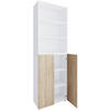 AKTENSCHRANK Weiß, Sonoma Eiche  - Weiß/Sonoma Eiche, Design, Holzwerkstoff (70/220/39cm) - MID.YOU