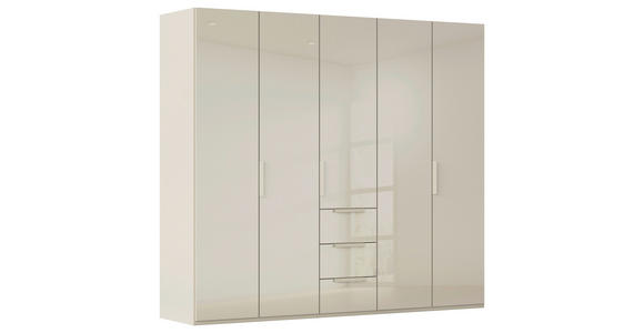 DREHTÜRENSCHRANK 251/223/61 cm,  in Champagner, 5-türig  - Champagner, Basics, Glas/Holzwerkstoff (251/223/61cm) - Novel