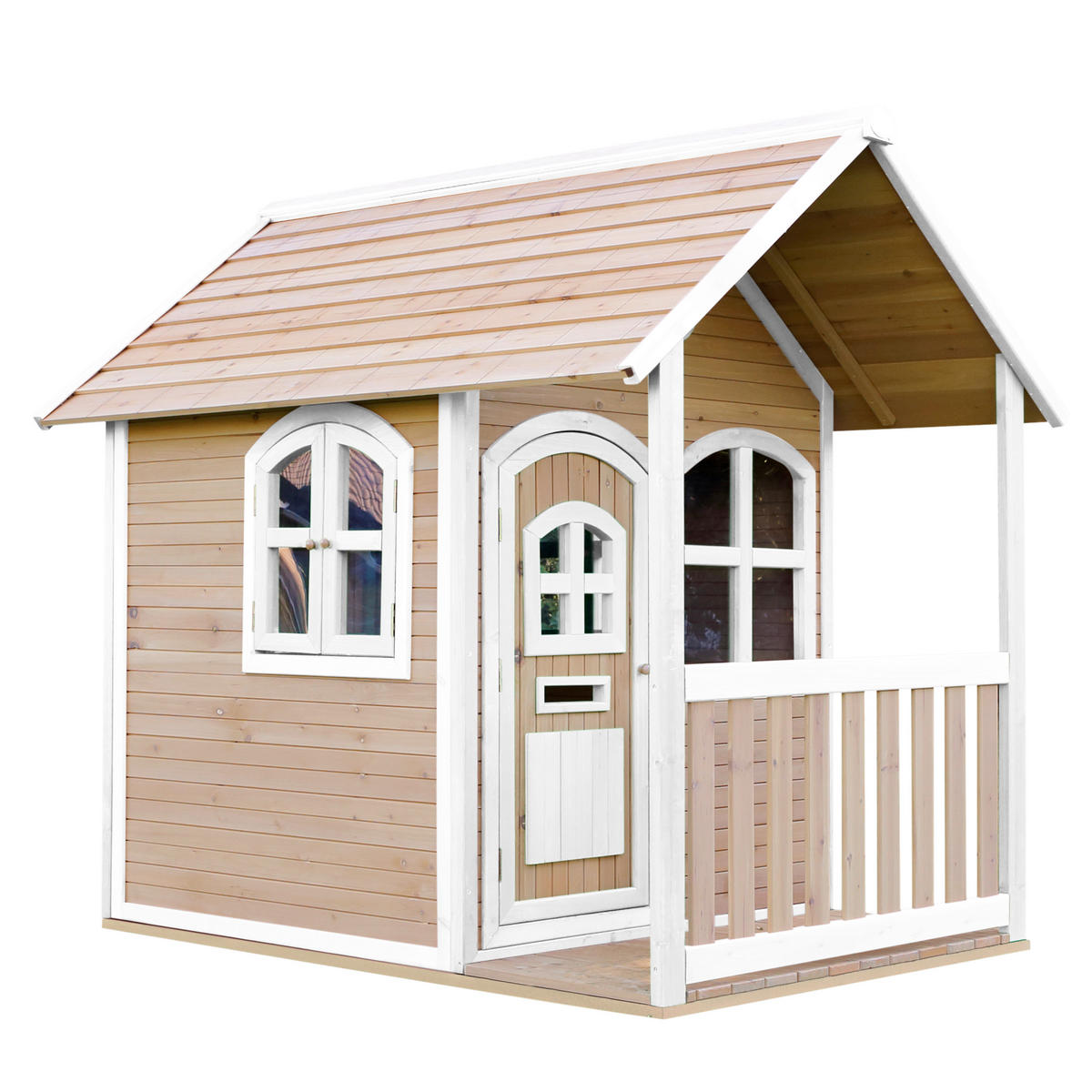 SPIELHAUS ALEX 137/178/191 cm axi  - Braun/Weiß, Basics, Holz (137/178/191cm) - Ambia Garden