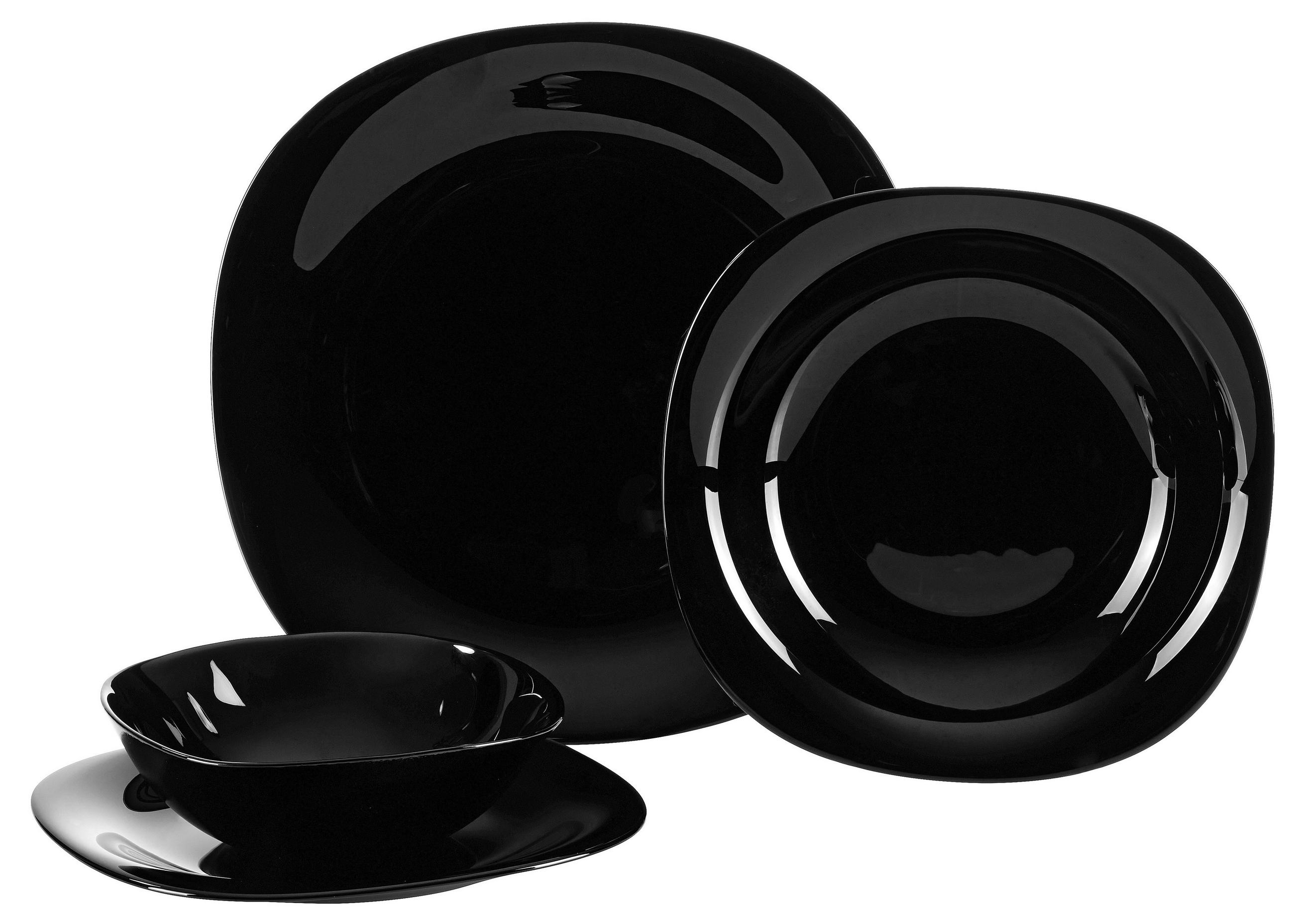 SERVIS 16 delar  - svart, Basics, glas - Best Price