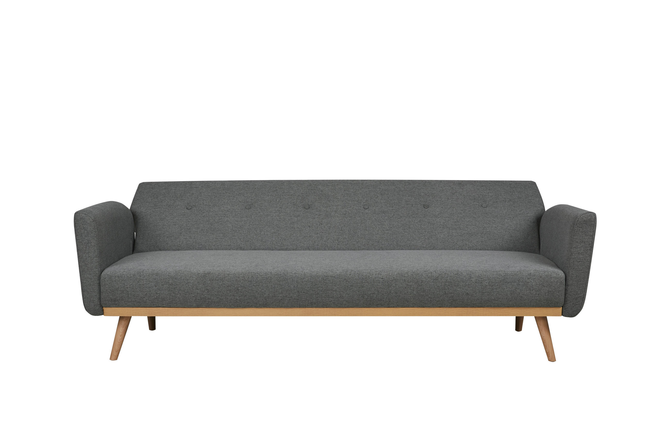 SCHLAFSOFA in Struktur Grau  - Naturfarben/Grau, MODERN, Holz/Textil (212/79/85cm) - Livetastic