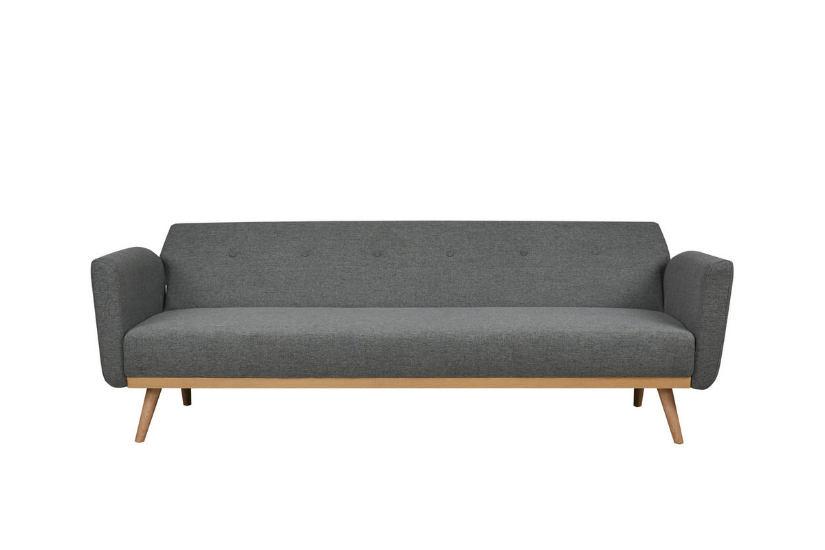 SCHLAFSOFA in Struktur Grau  - Naturfarben/Grau, MODERN, Holz/Textil (212/79/85cm) - Livetastic