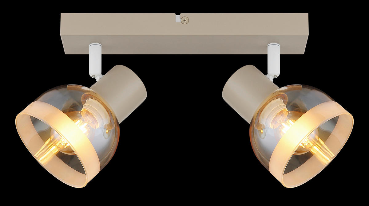STRAHLER Kairo 26/10/14 cm  - Orange/Weiß, Design, Glas/Metall (26/10/14cm) - Globo