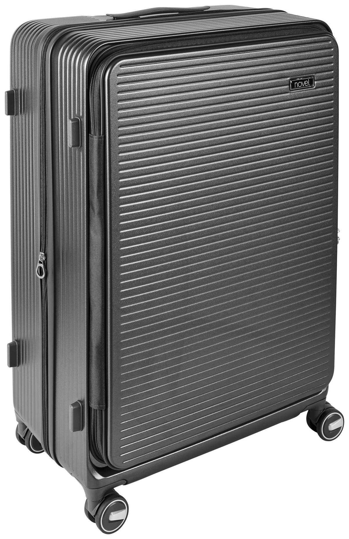 REISEKOFFER Schwarz  - Schwarz, Design, Kunststoff/Textil (50/76/31cm) - Novel