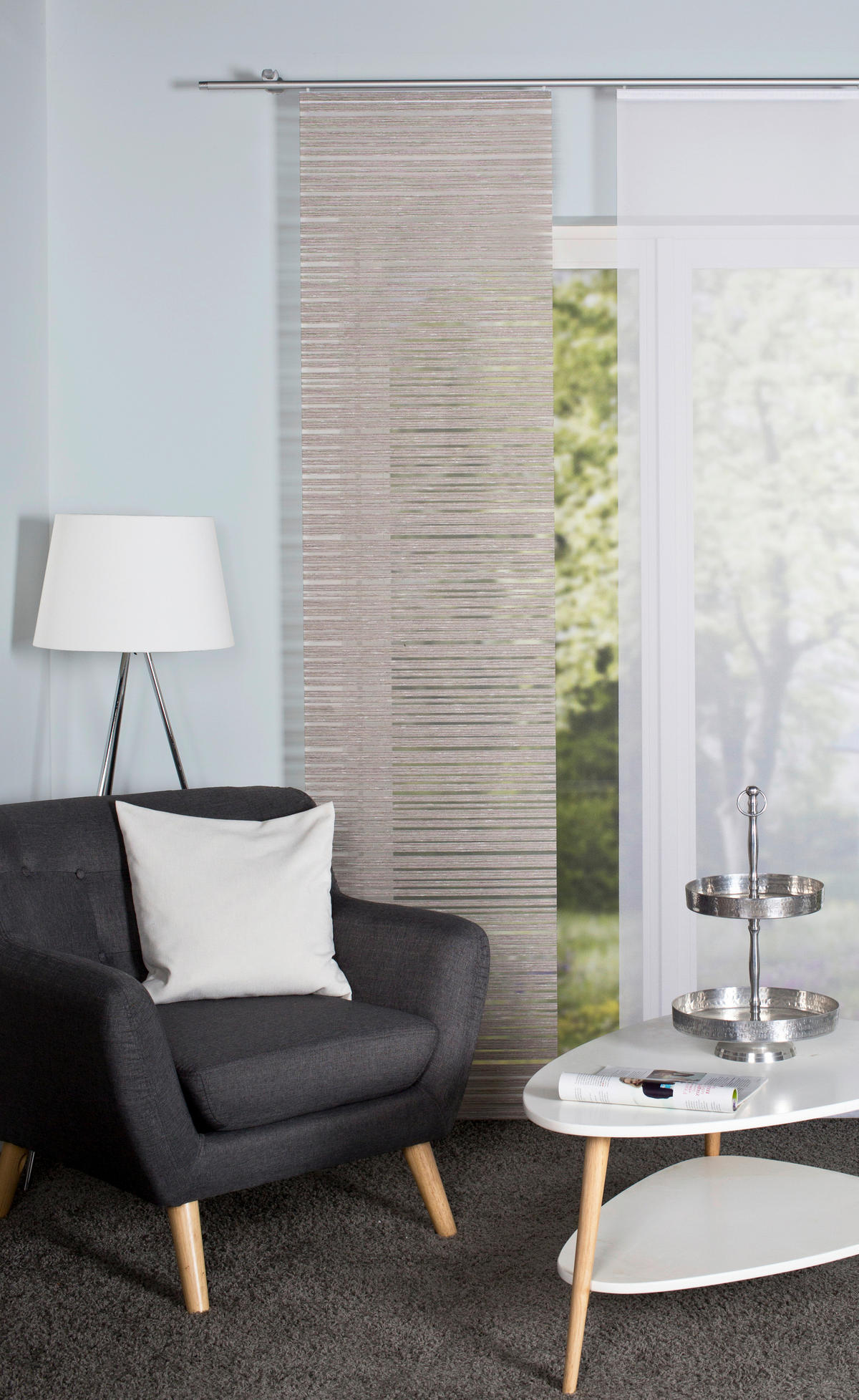FLÄCHENVORHANG in Naturfarben blickdicht  - Naturfarben, Design, Textil (60/245cm)