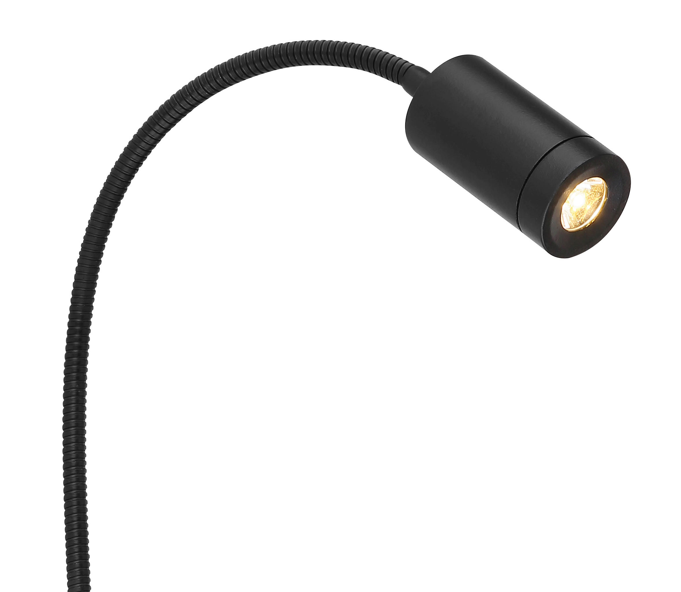 LED SVJETILJKA ZIDNA Milly  - crna, Basics, metal/plastika (9/35/50cm)