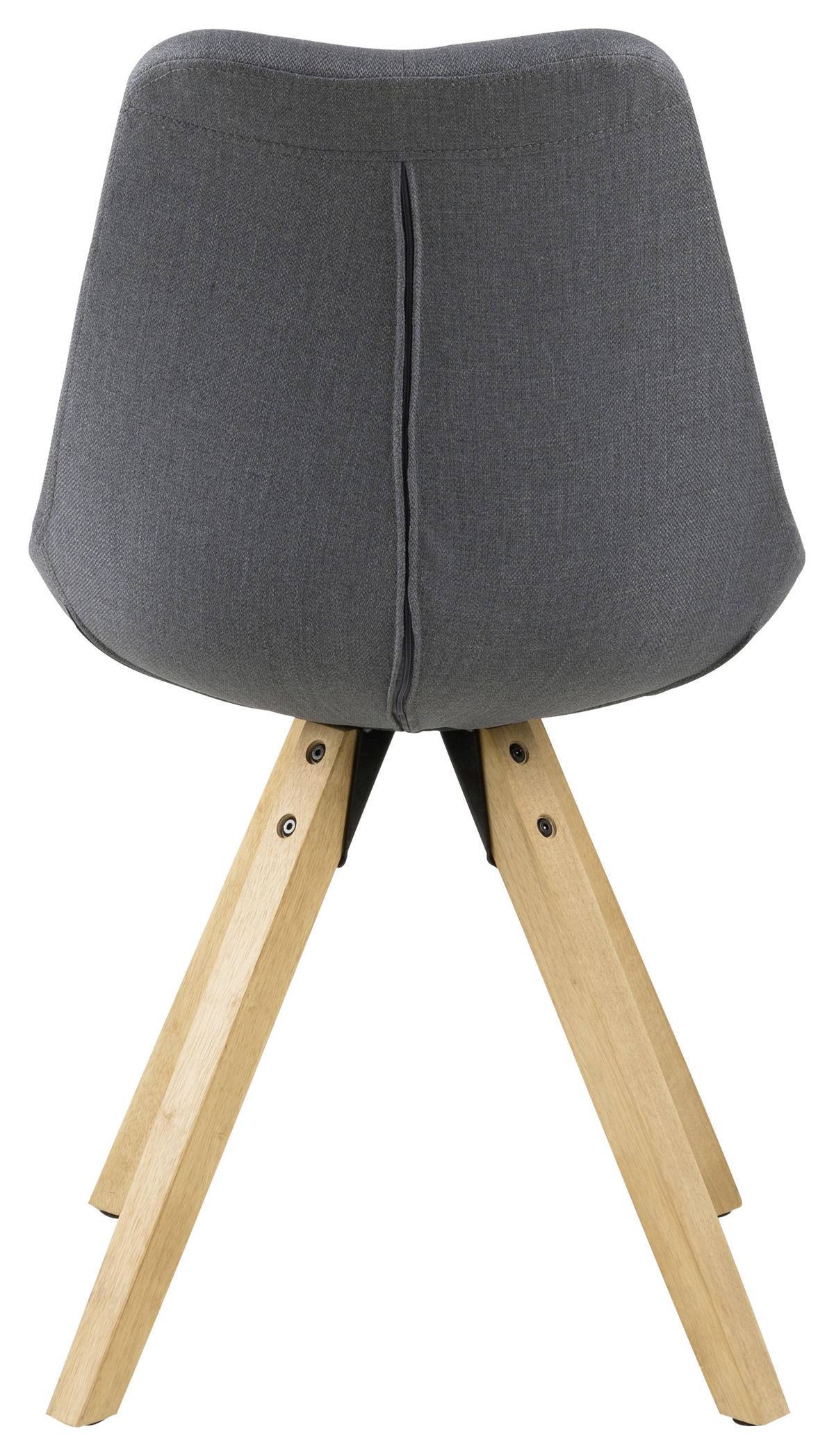 STUHL Flachgewebe Dunkelgrau  - Dunkelgrau/Eichefarben, Design, Holz/Textil (48/85/55cm) - Carryhome