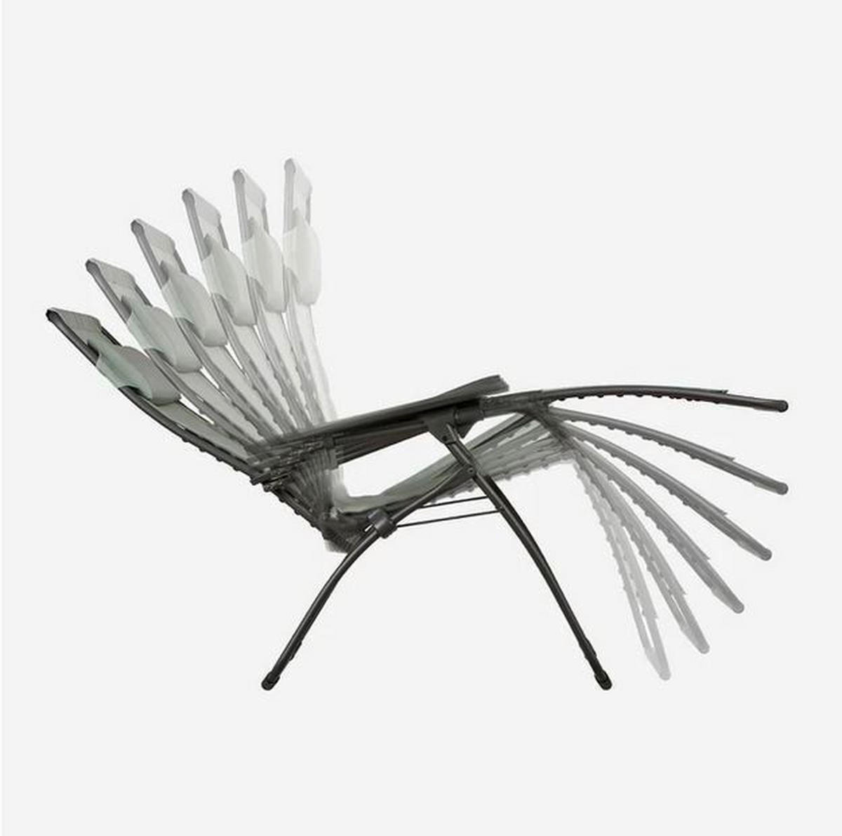 GARTEN-RELAXSESSEL Stahl  - Anthrazit/Beige, Basics, Textil/Metall (67/114/88cm) - Lafuma Mobilier