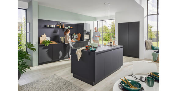 EINBAUKÜCHE - Schwarz, Design, Holzwerkstoff - Dieter Knoll